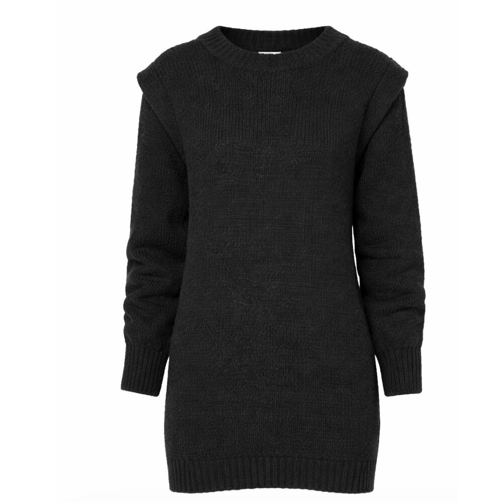 Vero Moda Daisy Structured Shoulder Tunic Sweater Black NWT Medium